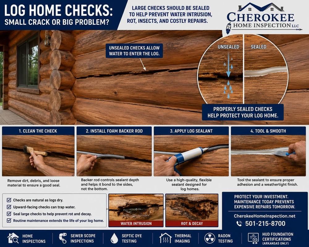 Log Home Checks: Why They Should Be Properly Sealed
